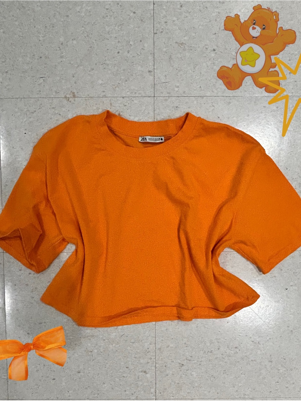 Orange Cropped Tee